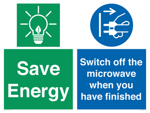 CC10707: Save energy. Switch off the microwave when you have finished