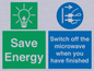 CC10707: Save energy. Switch off the microwave when you have finished