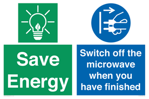 CC10707: Save energy. Switch off the microwave when you have finished