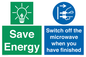 CC10707: Save energy. Switch off the microwave when you have finished