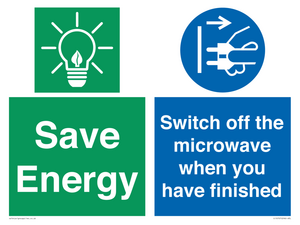 CC10707: Save energy. Switch off the microwave when you have finished