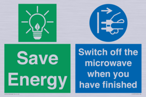 CC10707: Save energy. Switch off the microwave when you have finished