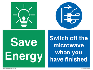 CC10707: Save energy. Switch off the microwave when you have finished