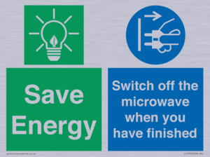 CC10707: Save energy. Switch off the microwave when you have finished