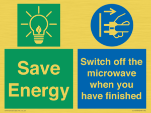 CC10707: Save energy. Switch off the microwave when you have finished