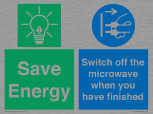 CC10707: Save energy. Switch off the microwave when you have finished