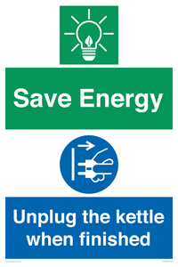 CC10709: Save Energy, Unplug the kettle when finished