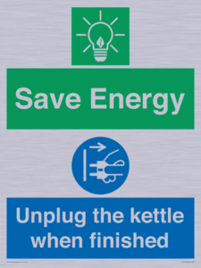 CC10709: Save Energy, Unplug the kettle when finished