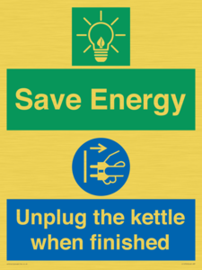 CC10709: Save Energy, Unplug the kettle when finished