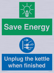CC10709: Save Energy, Unplug the kettle when finished