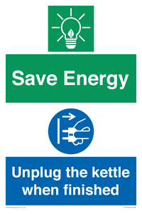 CC10709: Save Energy, Unplug the kettle when finished
