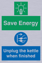 CC10709: Save Energy, Unplug the kettle when finished