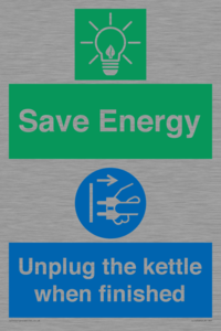 CC10709: Save Energy, Unplug the kettle when finished