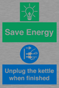 CC10709: Save Energy, Unplug the kettle when finished