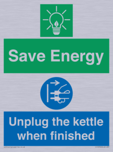 CC10709: Save Energy, Unplug the kettle when finished