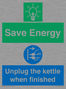 CC10709: Save Energy, Unplug the kettle when finished
