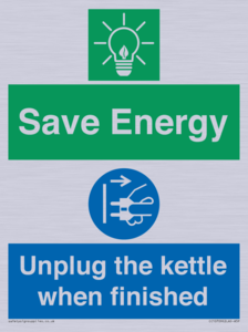 CC10709: Save Energy, Unplug the kettle when finished