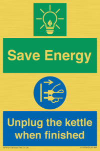 CC10709: Save Energy, Unplug the kettle when finished