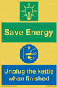 CC10709: Save Energy, Unplug the kettle when finished