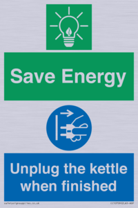 CC10709: Save Energy, Unplug the kettle when finished