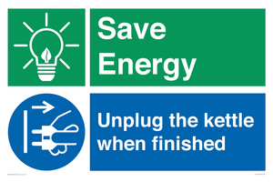 CC10709: Save Energy, Unplug the kettle when finished
