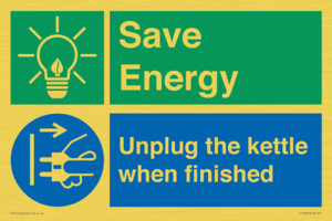 CC10709: Save Energy, Unplug the kettle when finished