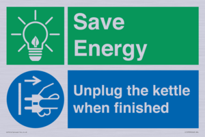 CC10709: Save Energy, Unplug the kettle when finished