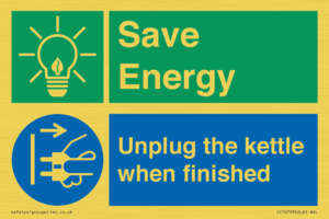 CC10709: Save Energy, Unplug the kettle when finished