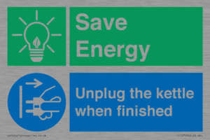 CC10709: Save Energy, Unplug the kettle when finished