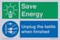 CC10709: Save Energy, Unplug the kettle when finished