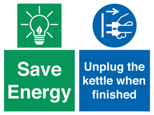 CC10709: Save Energy, Unplug the kettle when finished