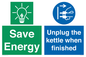 CC10709: Save Energy, Unplug the kettle when finished