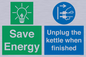 CC10709: Save Energy, Unplug the kettle when finished