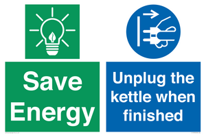 CC10709: Save Energy, Unplug the kettle when finished