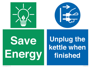 CC10709: Save Energy, Unplug the kettle when finished
