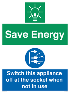 CC10711: Save Energy, Switch this appliance off at the socket when not in use