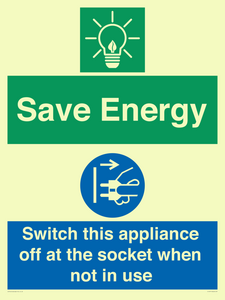 CC10711: Save Energy, Switch this appliance off at the socket when not in use