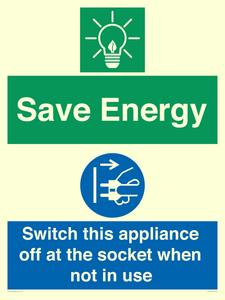 CC10711: Save Energy, Switch this appliance off at the socket when not in use