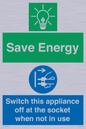 CC10711: Save Energy, Switch this appliance off at the socket when not in use