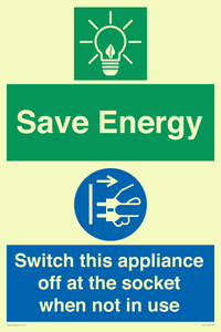 CC10711: Save Energy, Switch this appliance off at the socket when not in use
