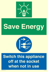 CC10711: Save Energy, Switch this appliance off at the socket when not in use