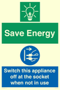 CC10711: Save Energy, Switch this appliance off at the socket when not in use