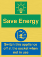 CC10711: Save Energy, Switch this appliance off at the socket when not in use