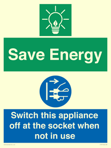 CC10711: Save Energy, Switch this appliance off at the socket when not in use