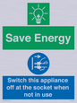 CC10711: Save Energy, Switch this appliance off at the socket when not in use