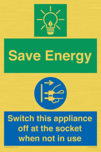 CC10711: Save Energy, Switch this appliance off at the socket when not in use