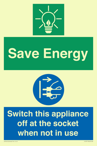 CC10711: Save Energy, Switch this appliance off at the socket when not in use