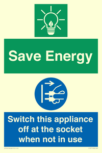CC10711: Save Energy, Switch this appliance off at the socket when not in use