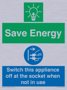 CC10711: Save Energy, Switch this appliance off at the socket when not in use