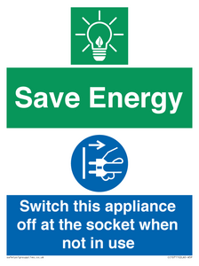 CC10711: Save Energy, Switch this appliance off at the socket when not in use